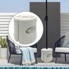 Weighted Umbrella Base Round Parasol Weighted Base Windproof Canopy Stand Easy Assembly Drum Weights Fill With Water Or Sand For