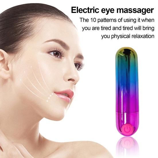 Women Electric Massager 10 Modes Adjustable USB Rechargeable Waterproof Compact Design Portable Travel Mini Massager