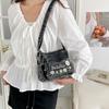 Lightweight Denim Zipper Crossbody Bag Stitching Line Embroidery Decoration Bag Hot Sale Casual Youth Women's Shoulder Bags