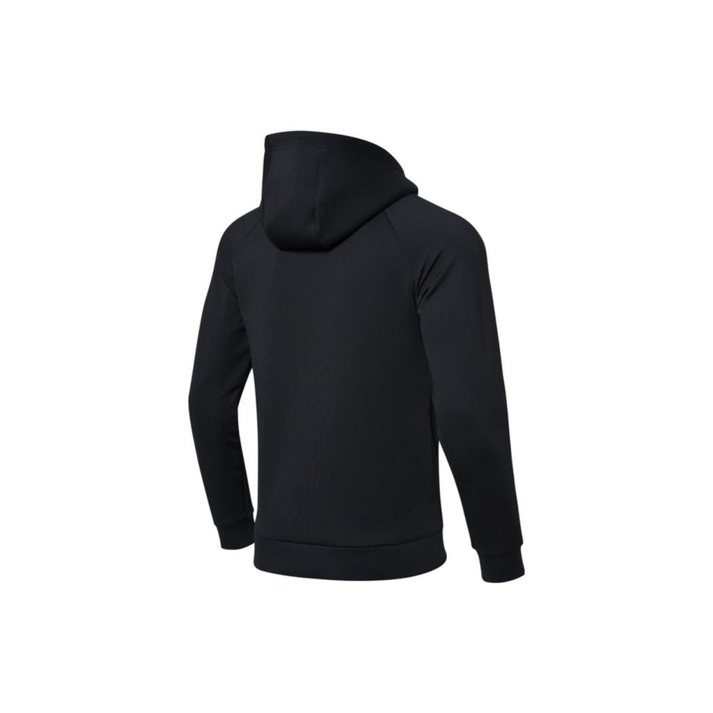 Li Ning Plain Loose Hooded Sweatshirt Men Tops Black AWDN895-1