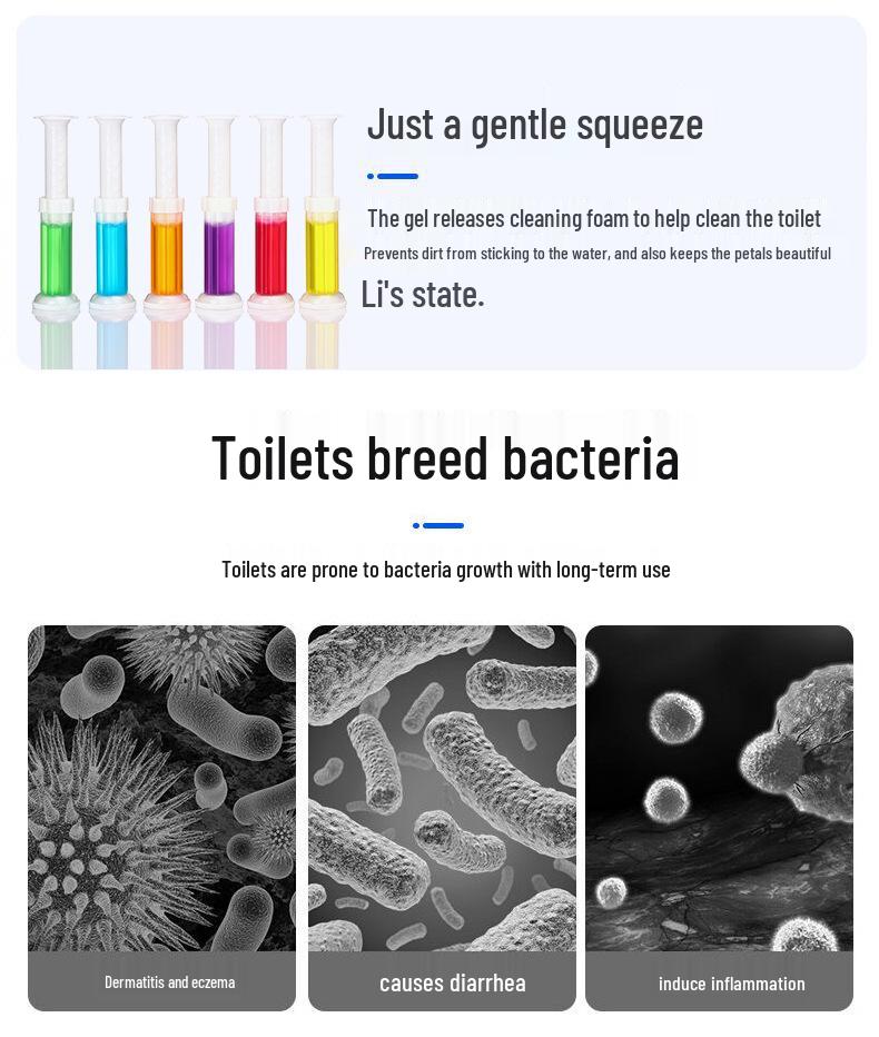 Little Flower Toilettengel: Duftender Deodorant & Geruchsentferner, 12 Düfte für Badezimmerfrische