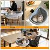 Cat Desk Bed One-Click Folding Sunken Design Space-Saving Semi-Circular Cat Desk Hammock Perch For Home Office Indoor Cats