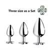 Small medium large set huge four leaf cover Metal Anal plug jewelry butt beads dildo insert BDSM vaginal Sex toy for men women