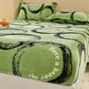 Winter Warm Fitted Sheet Stars Pinted Flannel Fleece Bed Sheet for Double Bed Queen/King Size All-inclusive Mattress Cover180