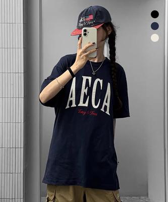 AECA (Unisex) Aeca Symbol Felt Half Sleeve Tee (3Color)