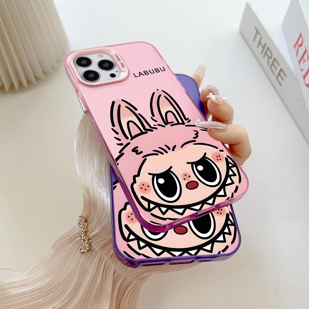 Padrão pintado colorido prata dupla face casca dura à prova de choque antiqueda capa de telefone para Samsung