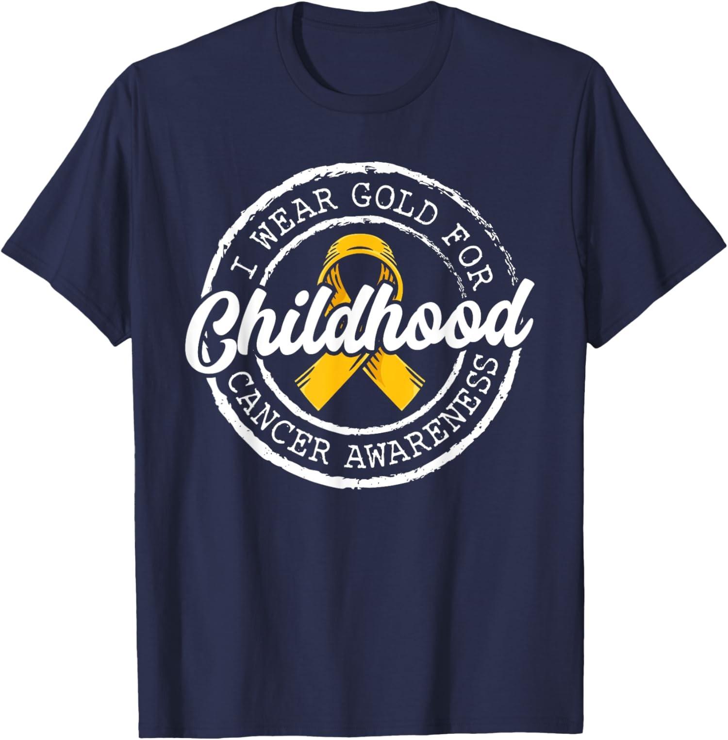 Je porte un or pour la sensibilisation au cancer de l enfance T-shirt unisexe S