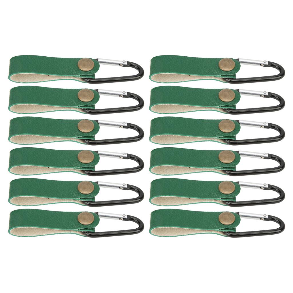 12Pcs Leather Wall Hooks PU Leather 5KG Load Durable Sturdy Wide Application Wall Hanging Strap for