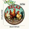Vintage Chicken Aluminum Wall Art Funny Farmhouse Kitchen Sign Home Decor