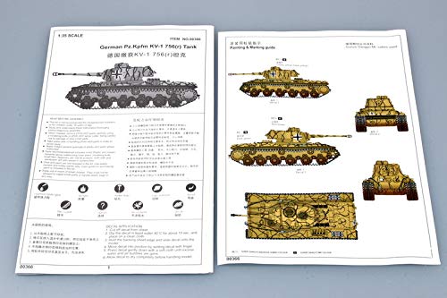 Trumpeter 1/35 German KV-1 Heavy Tank Modified/Pz.kpfw756 R Plastic Model