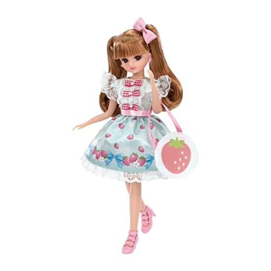 Takara Tomy Licca-chan Doll LD-11 Strawberry Ribbon Dress-up Pretend Play Toy Ages 3 and up