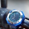 Waterproof Shock Resistant Tool Free Mounting Motorcycle Dashboard Accessory Clock Accurate Time Display Metal Build