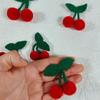 4Pcs Creative Handmade Cloth Cherry Keychain Brooch DIY Kit Friendly Craft Brooch Pin Accessories