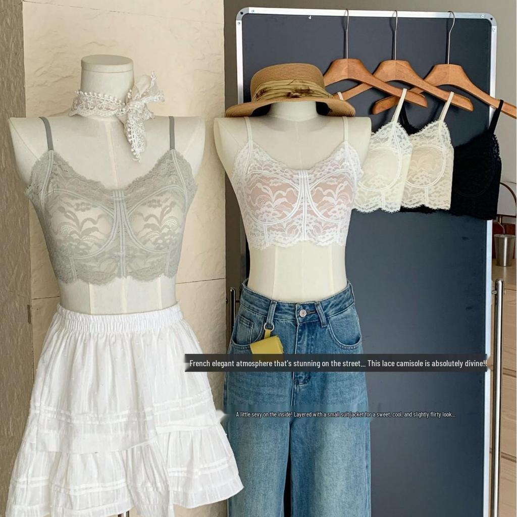 Wireless Camisole Top with Chest Pads for Big Busts