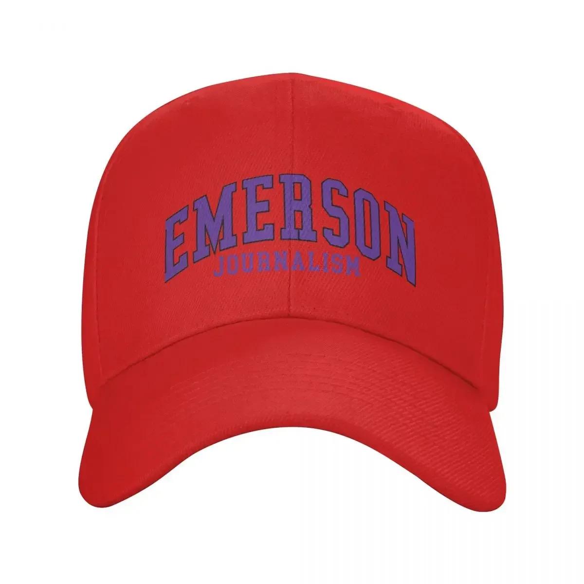 Emerson Journalism - Tall And Cursive Baseball Cap Military Tactical Cap Snapback Cap Hat Luxury Brand For Women Men s
