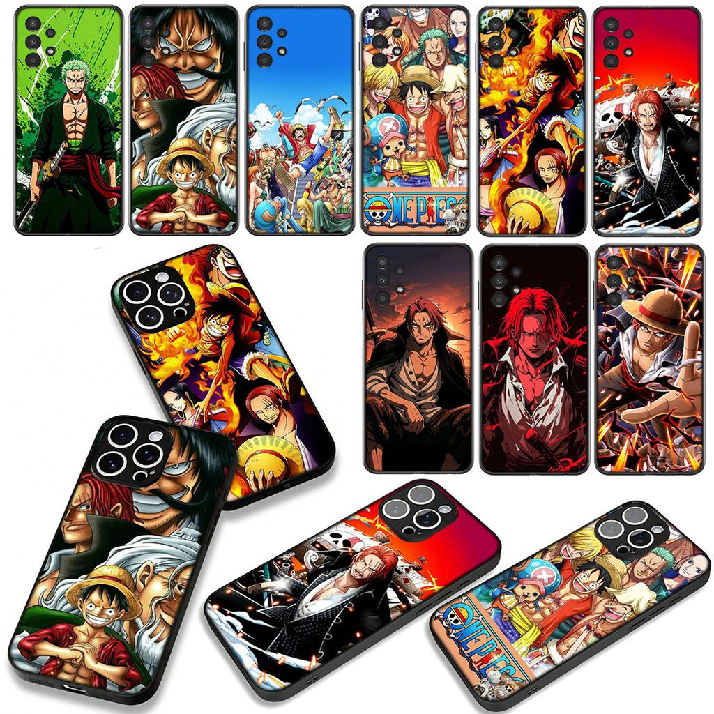 Shanks One Pieces Luffy Zoro Case for Samsung Galaxy A07 A13 A12 A14 A23 A42 A50 A51 A52 A53 A70 A71 A72 A21S A04 Note 20 9 8 10