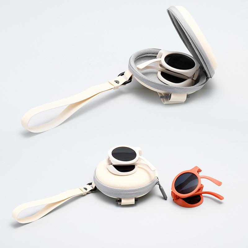 Children'S Sunglasses Foldable Sunglasses Boys Summer Uv Protection Girls Sunscreen Glasses Baby Sunscreen Tide