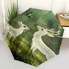 1pc Deer Butterfly Umbrella Automatic Open/close, 8-Rib Durable Frame, Compact Folding Design, Ideal Birthday/Holiday Gift 1188A