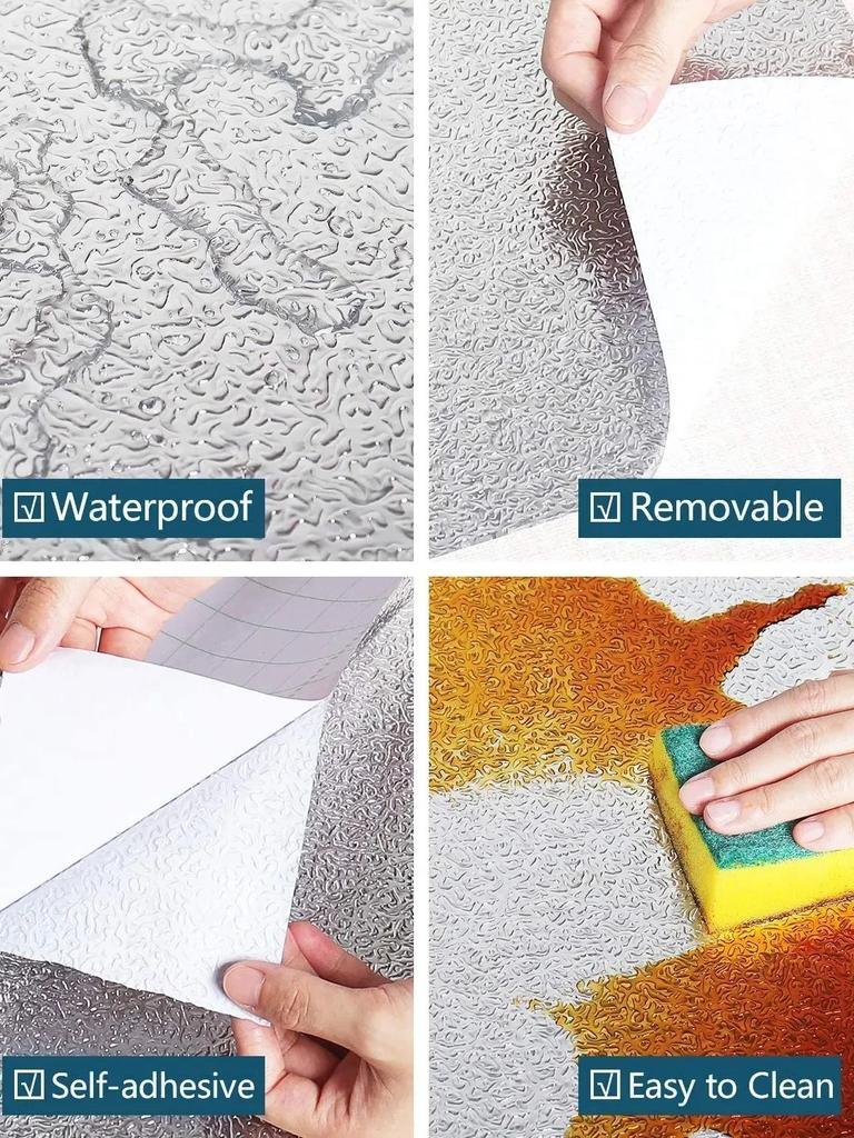 Kitchen Oil-proof Waterproof Stickers Aluminum Foil Kitchen Stove Cabinet Self Adhesive Wall Sticker DIY Wallpaper