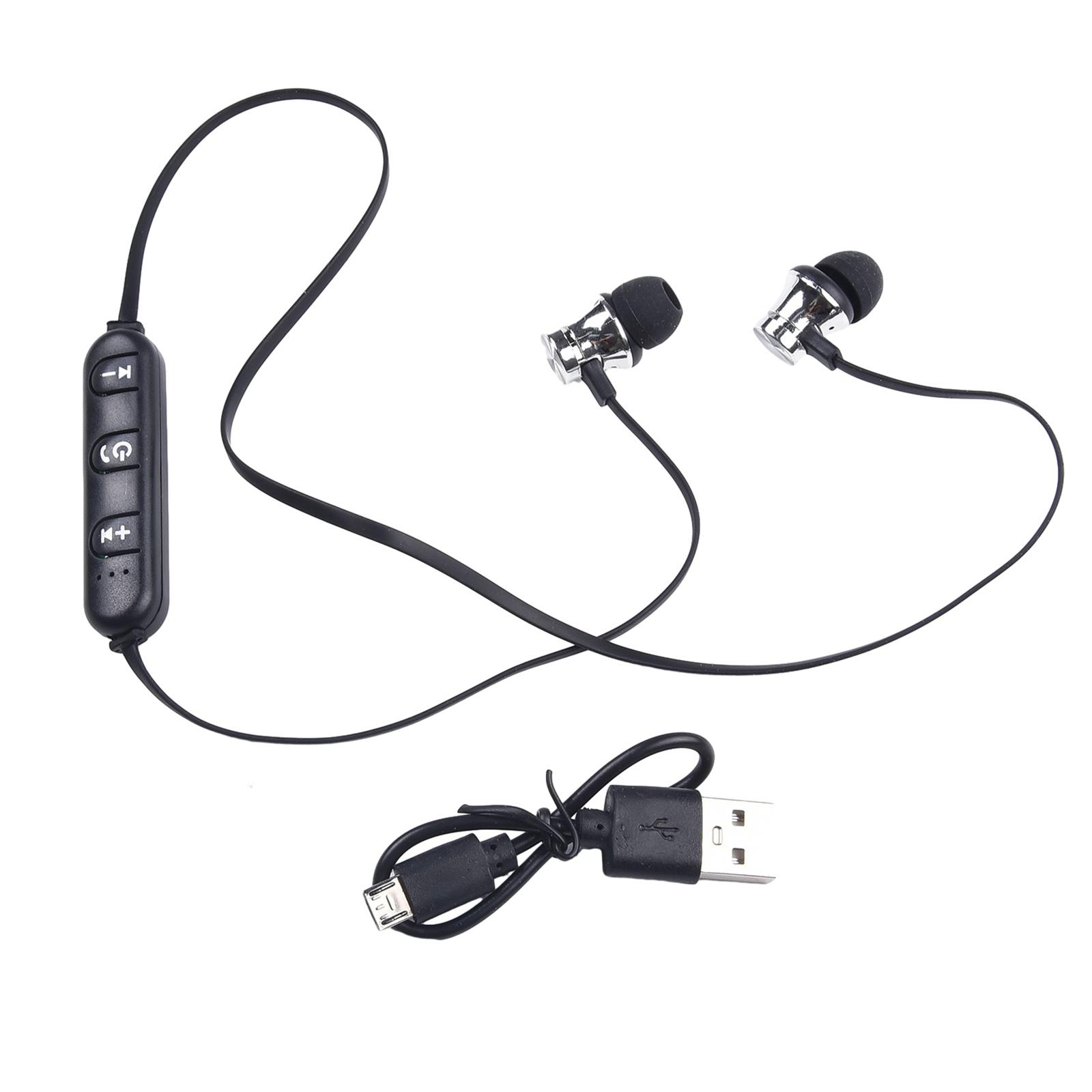 

1pc XT11 Magnetic Wireless Headphones Sports In-ear Hanging Neck Style Wireless Earphones Motorcycle Earphones Sports Earphones срібний