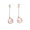 Cherry Blossom Elegant Sakura Asymmetric Earrings With Geometric Shape For Summer Fashion