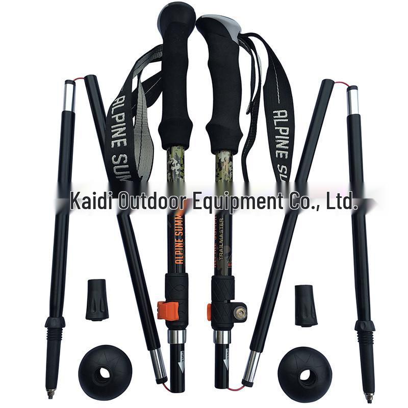 Professional Trekking Poles: 7075 Aluminum Alloy & Carbon Fiber, Portable Outdoor Mountaineering Equipment