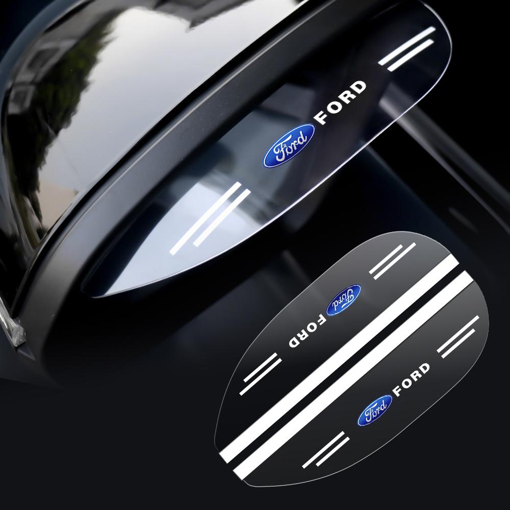Cmdqjz1 For Ford Focus Kuga Transit Ghia Mustang 2Pcs Car Rearview Mirror Rain Eyebrow Cover Rainproof Side Shield Sticker Center Cover