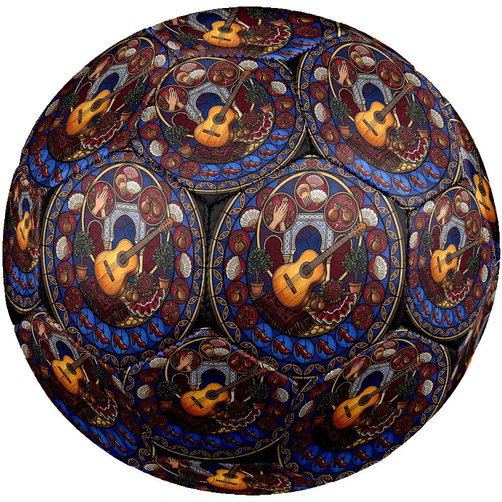 Flamenco Music Dance Round Football Size 5 Adult Ball Suitable for Training Matches and Outdoor Team.