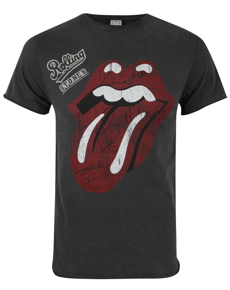 

Футболка унисекс с автографом Amplified Rolling Stones Tongue