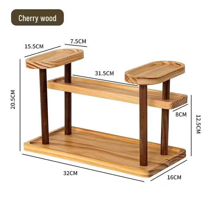 Solid Wood Tiered Display Stand for Jewelry, Ornaments, Snacks & Succulents
