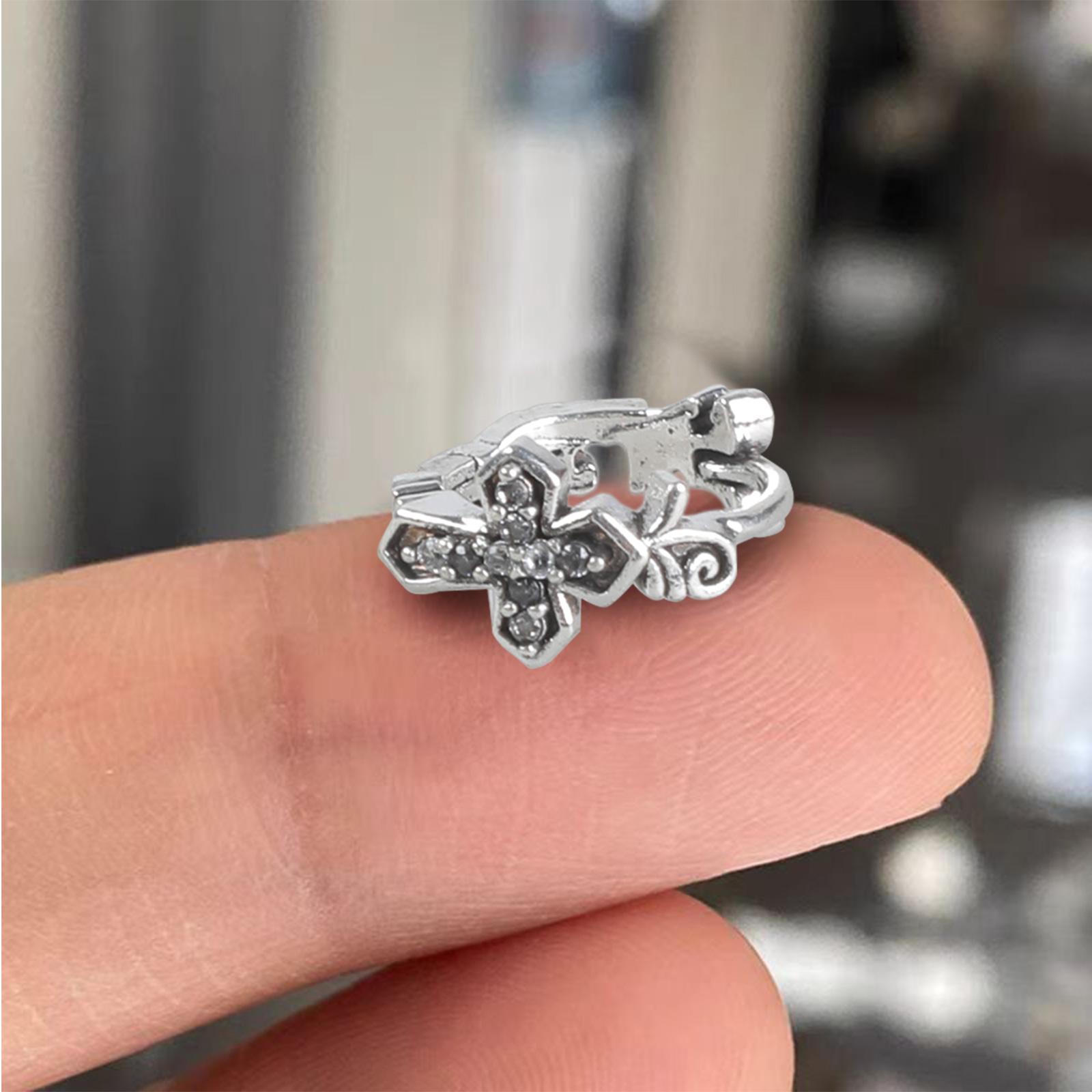 

Серьга-пусет с готическими крестами для мужчин, винтажные панк-стили, ювелирные изделия, портативные дизайны из сплава, одиночная серьга-пусет для сочетания с разными нарядами 1