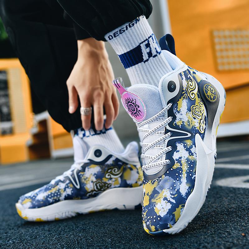 Fashion Men Basketball Shoes Cushioned Flat Sneaker Comfortable Train Athlete High Quality Sports Shoes Breathable Light Casual Sneakers