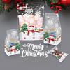 50pcs Snowman Cookie Baking Packaging Bags Candy Snack Gift Bag Xmas Tree Snowflake 2024 Christmas New Year Party Decorations