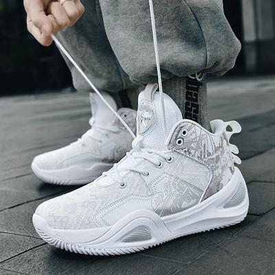 A 2025 New Mandarin Duck Basketball Shoe Men's High-top Youth Student Sports Training Running Shoes