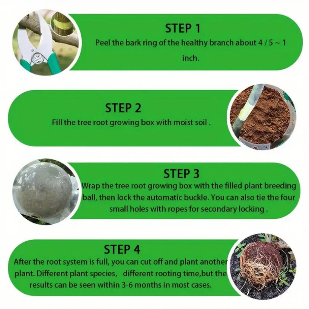 Easy-Cut High-Pressure Plant Rooting & Cloning Ball - Versatile Indoor/Outdoor Gardening Tool for Propagation and Grafting