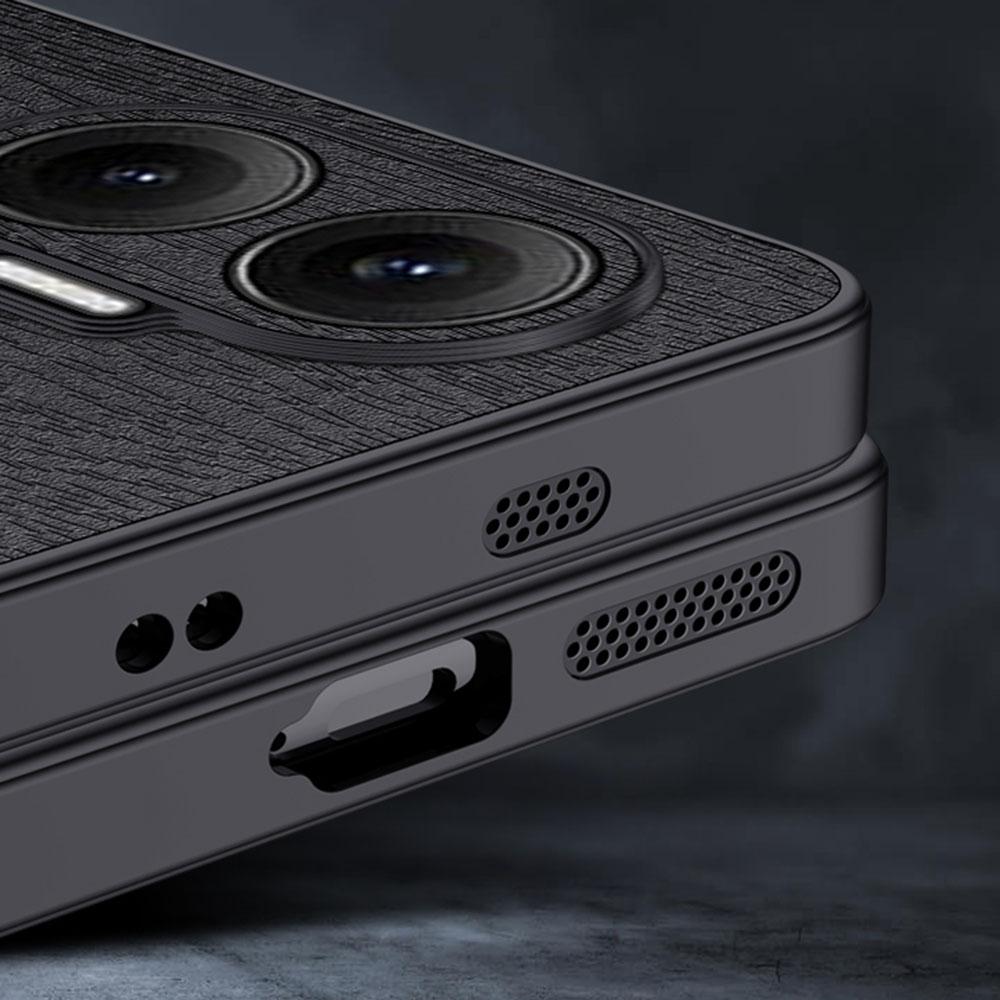 For Xiaomi Redmi Turbo 4 Pro 5G Case Wood Texture PU Leather Coated PC TPU Phone Cover