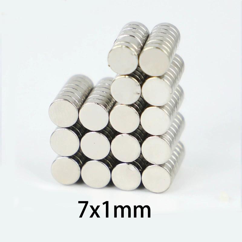 10/20/50pcs 7mm x 1mm Thin Powerful Magnets, Wide Surface Round Disc for DIY, Models, Repairing Sunglasses