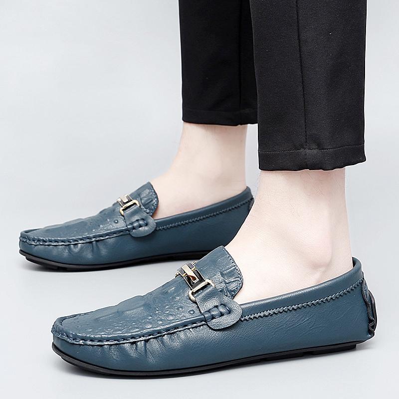 Fashion Fashion Comfortable Casual Shoes Light Summer Loafers Handmade Slip-On Flats Leisure Moccasins Non-Slip Summer Men Driving Shoes