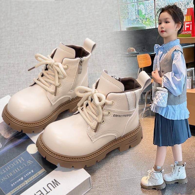 Girls' Warm Cotton Boots and Boys' Casual Boots Korean Style Short Boots