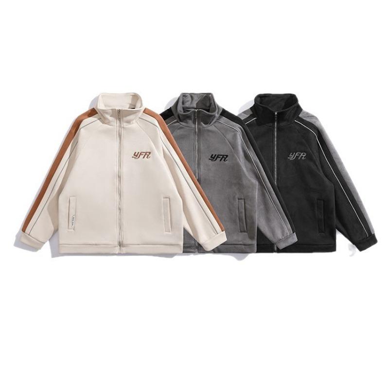 Suede jacket jacket women's new loose design casual baseball jersey men's and women's coats