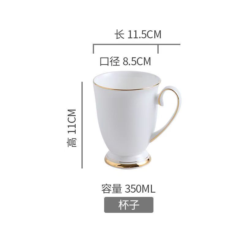 Phnom Penh White Coffee Couple Cup,280ML Light Luxury Mug European Creative Personality Trend Bone China Mugs Ceramic Drinkware