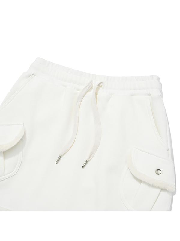 Kirsh Witty Bunny Fur Mini Skirt [Ivory]