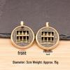 Brass Five Emperors Coin & Pixiu Keychain with Abacus, Gourd & Dragon Talisman for Wealth Attraction