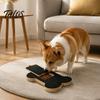 Interactive Pet Grooming Tool Dog Scratch Board with Treat Box, Wooden Nail File Board, Bone Pad Shaped Pad, Grinder Alternative for Large Medium