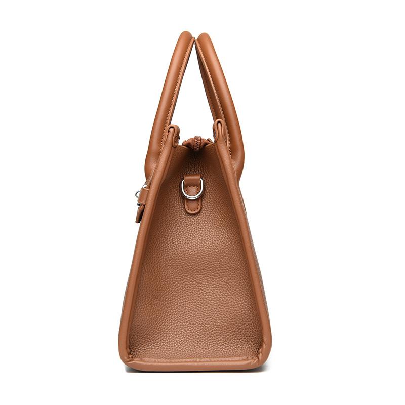 Solid Color Tote Bag Large Capacity Commuting To Work Travel Handbag Simple Single Shoulder Bag