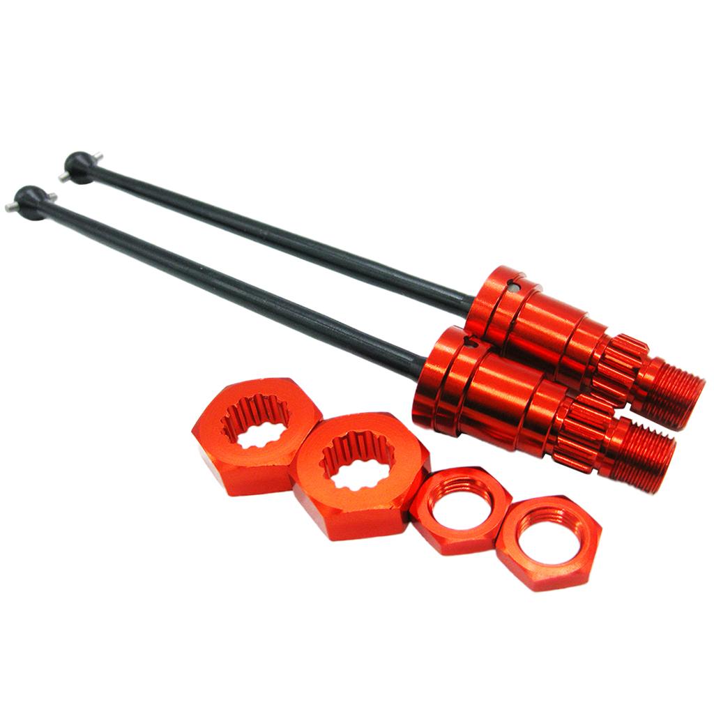 2pcs 1/5 Front Rear Universal Drive Shafts Aluminum Alloy for Traxxas