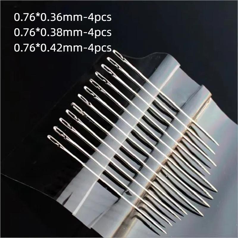 12/24/36Pcs Blind Needle Elderly Needle-side Hole Hand Household Sewing Stainless Steel Sewing Needless Threading Diy Jewelry