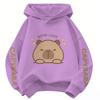 Cartoon Cute Capybara Print Children's Hooded Hoodies Capybara Casual Fashionable Comfortable Boy Girl Sweatshirt Pullover