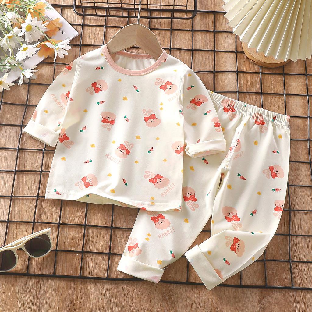 Kinder Baumwolle Langarm Pyjama Set Thermounterwäsche Weiche Bequeme Nachtwäsche Homewear A Klasse Sicherheit Kinder Loungewear