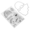 Clear Stamp Unique Shape Decorative Transparent Template with Cutting Die for DIY Scrapbook Crafts